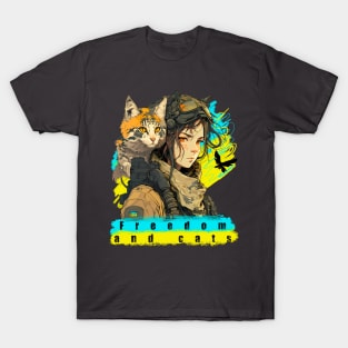 Freedom and cats T-Shirt